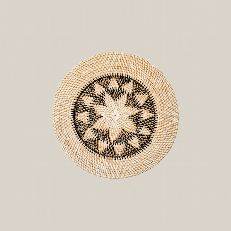 Alejandro Round Rattan Wall Plate 40 Cm