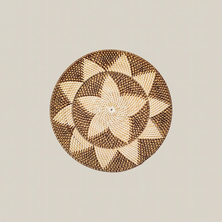 Antonio Round Rattan Wall Plate 40 Cm - Home and Soul