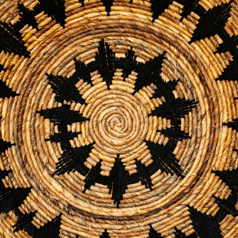 Plate 60 cm Black and Natural Wall Decor - Home and Soul