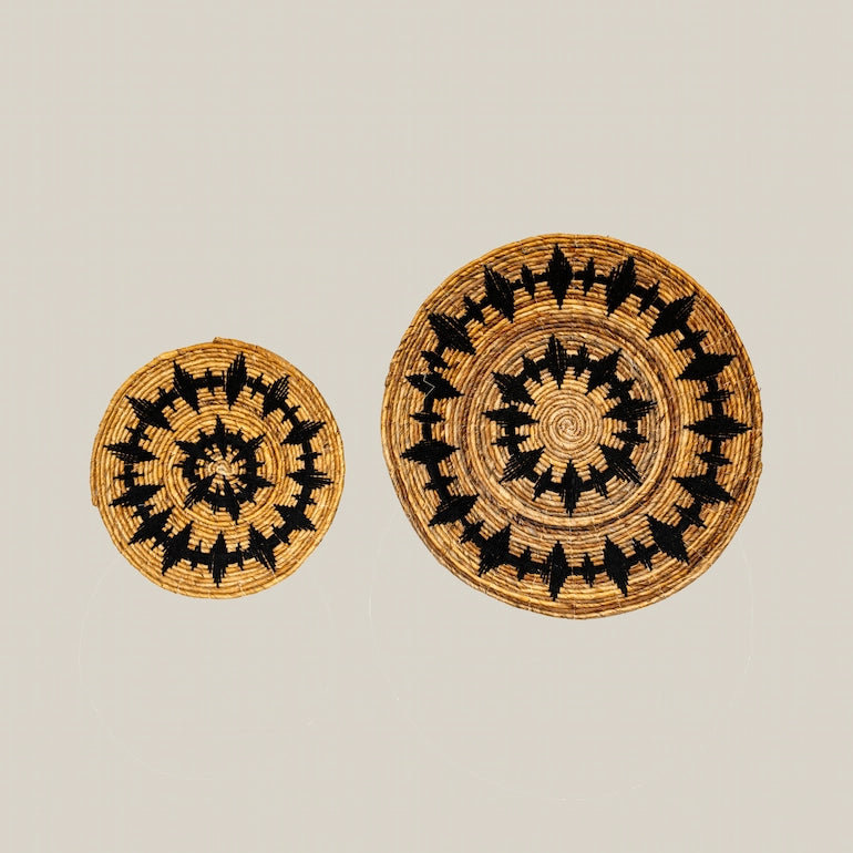 Black and Natural Wall Decor Plate
