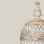 Wooden Decorative Bowl with Lid Boho Tall - Home and Soul
