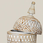 Bowl with Lid Boho Tall Wooden Decorative - Home and Soul