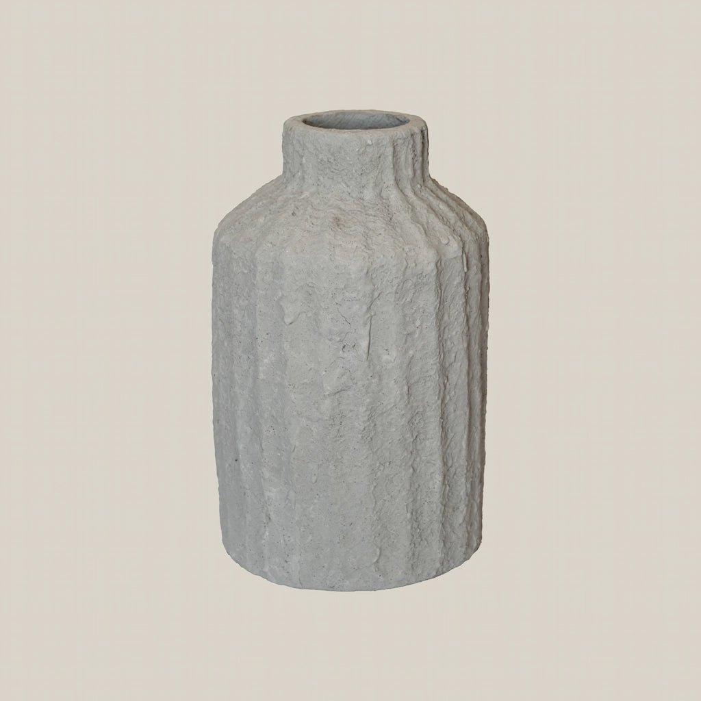Christina Concrete Vase Grey - Home and Soul