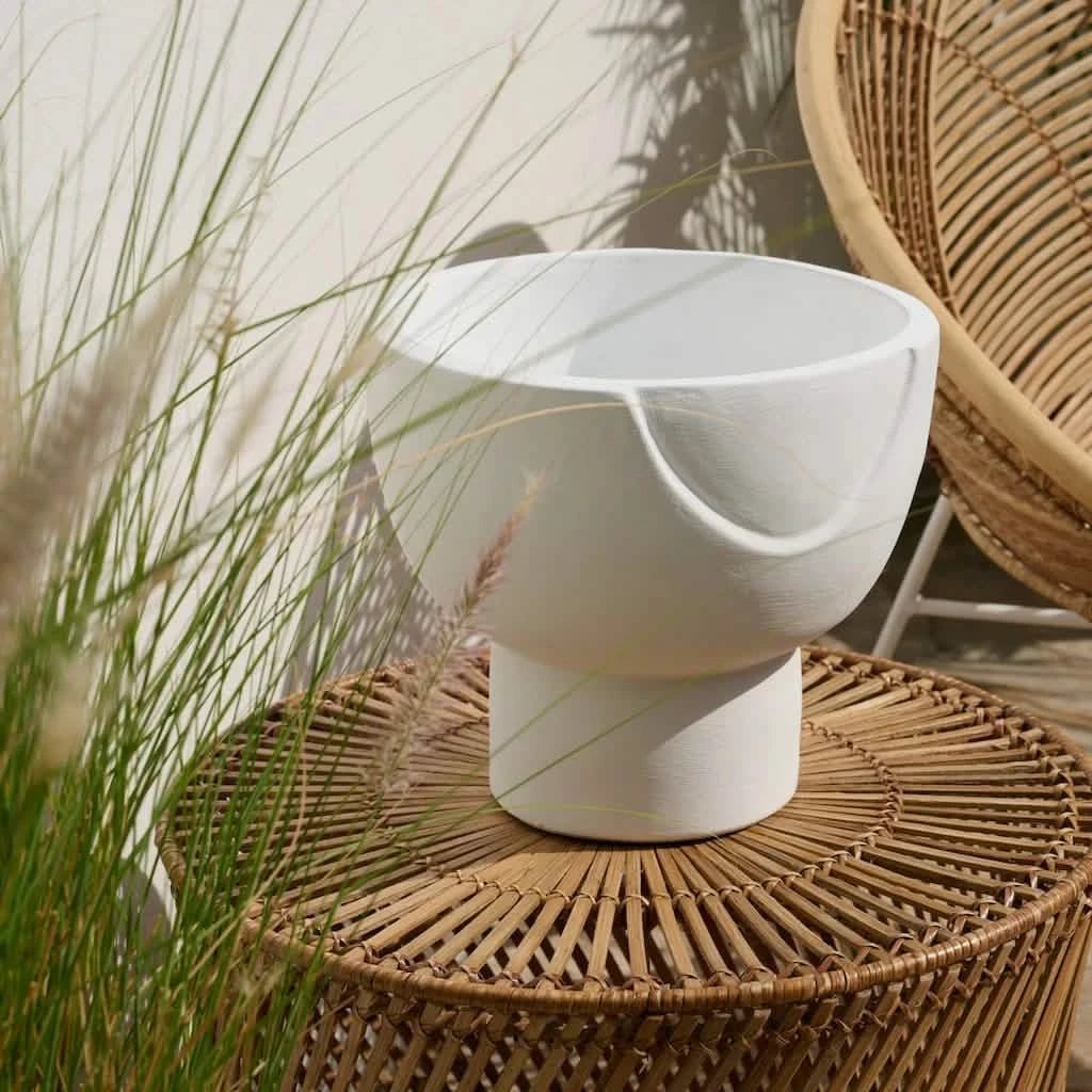 Fleur Vase White styled in modern interior - Home and Soul