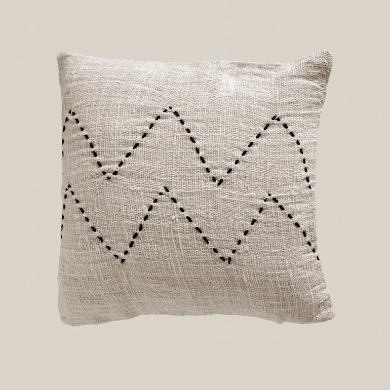 Grace Zig Zag Cotton Cushion - Home and Soul