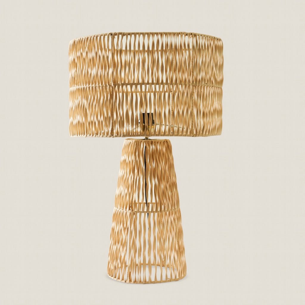 Handmade Boho Rattan Table Lamp - Home and Soul