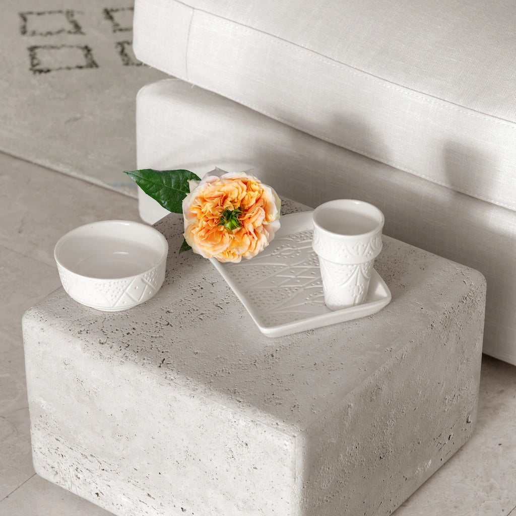 Table Isla Travertine Square - Home and Soul