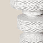 Side Table White Jessica Concrete - Home and Soul