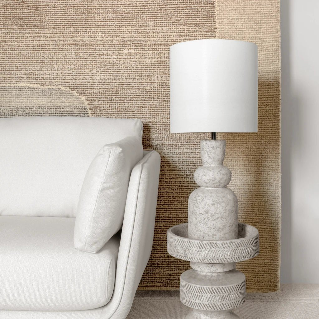 Jessica Concrete Side Table White - Home and Soul Dubai