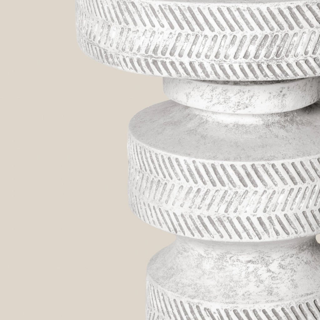 Jessica Concrete Side Table White - Home and Soul Dubai
