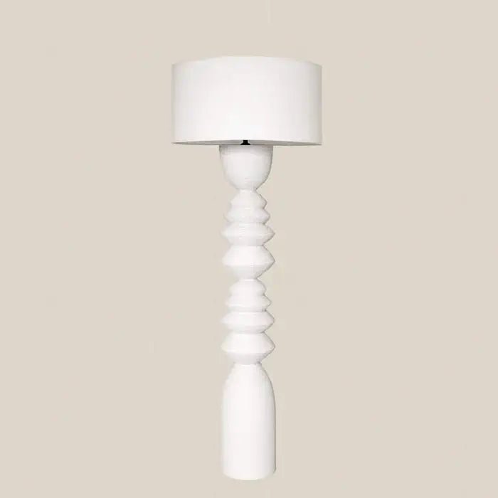 La Calla Concrete Floor Lamp White - Home and Soul