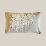 Linen Cushion With White Palm - Home and Soul