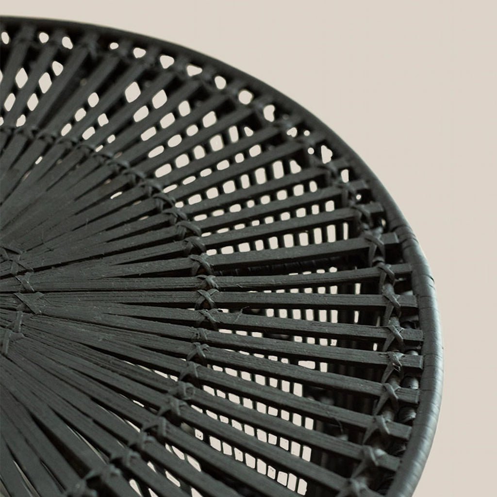 Miguel Rattan Side Table Black - Home and Soul Dubai