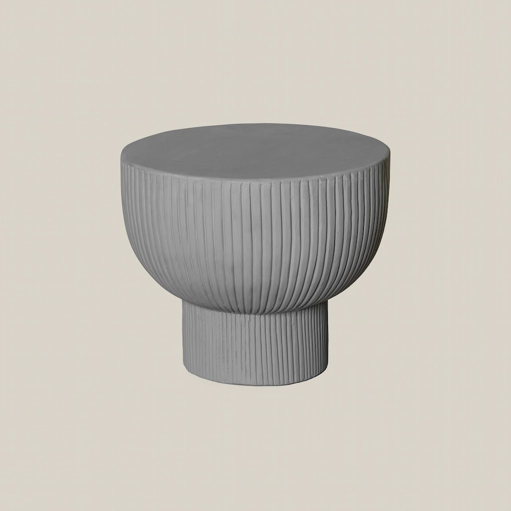 Monet Round Concrete Side Table in Grey - Home and Soul