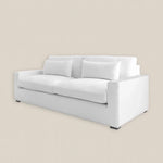 Linen Nathalie Luxury Feather 2 Seater Cloud Sofa in White Cotton - Home and Soul