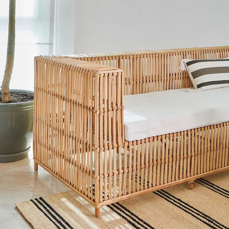 Detailed look at Outdoor Sustainable 3 Seater Rattan Sofa - Home and Soul