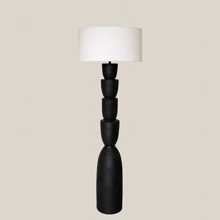 Concrete Floor Lamp Black Penelope - Home and Soul