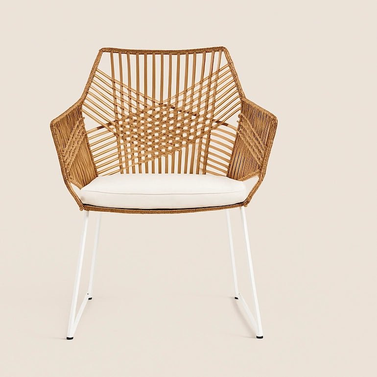 roberto lounge chair rattan natural outdoor