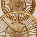 Natural Rattan Side Table High Round - Home and Soul