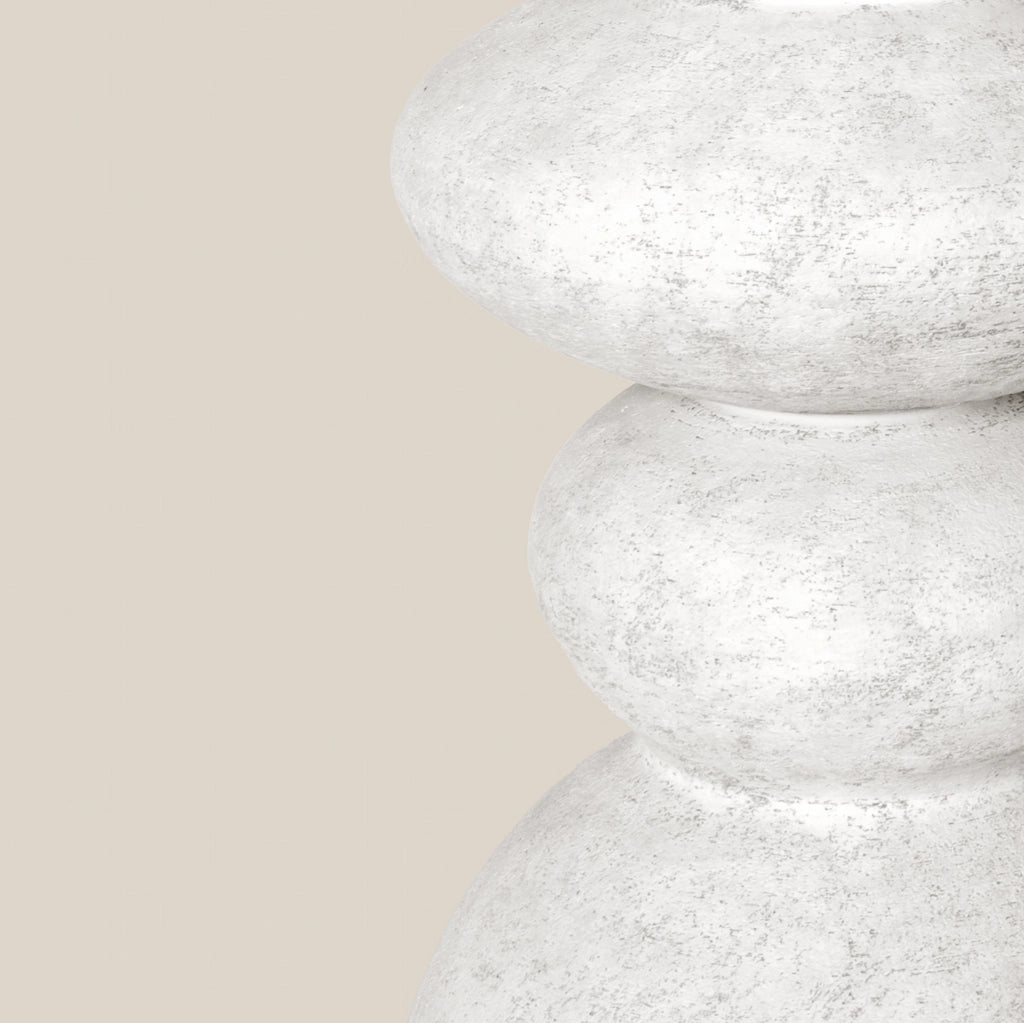 Detailed look at Salvadore Concrete Side Table White - Home and Soul