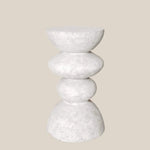 Salvadore Concrete Side Table White - Home and Soul