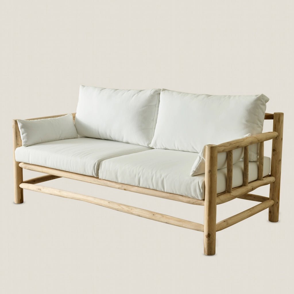 Sophia 2 Seater Outdoor Sofa in Natural Wood