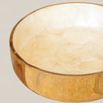 Capiz Shell Bowl Large Sustainable Wooden - Home and Soul