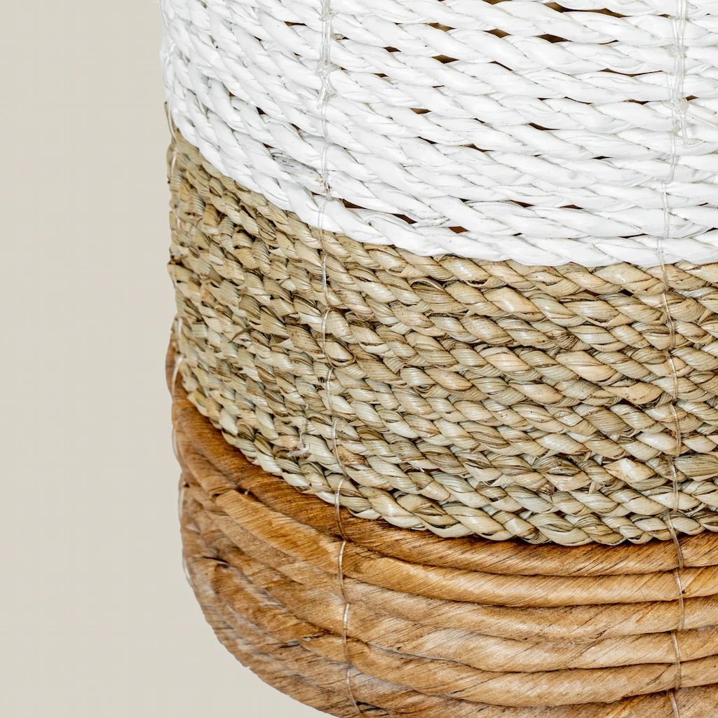 with Banana Fiber, Seagrass and Recycled Plastic Sustainable Basket - Home and Soul