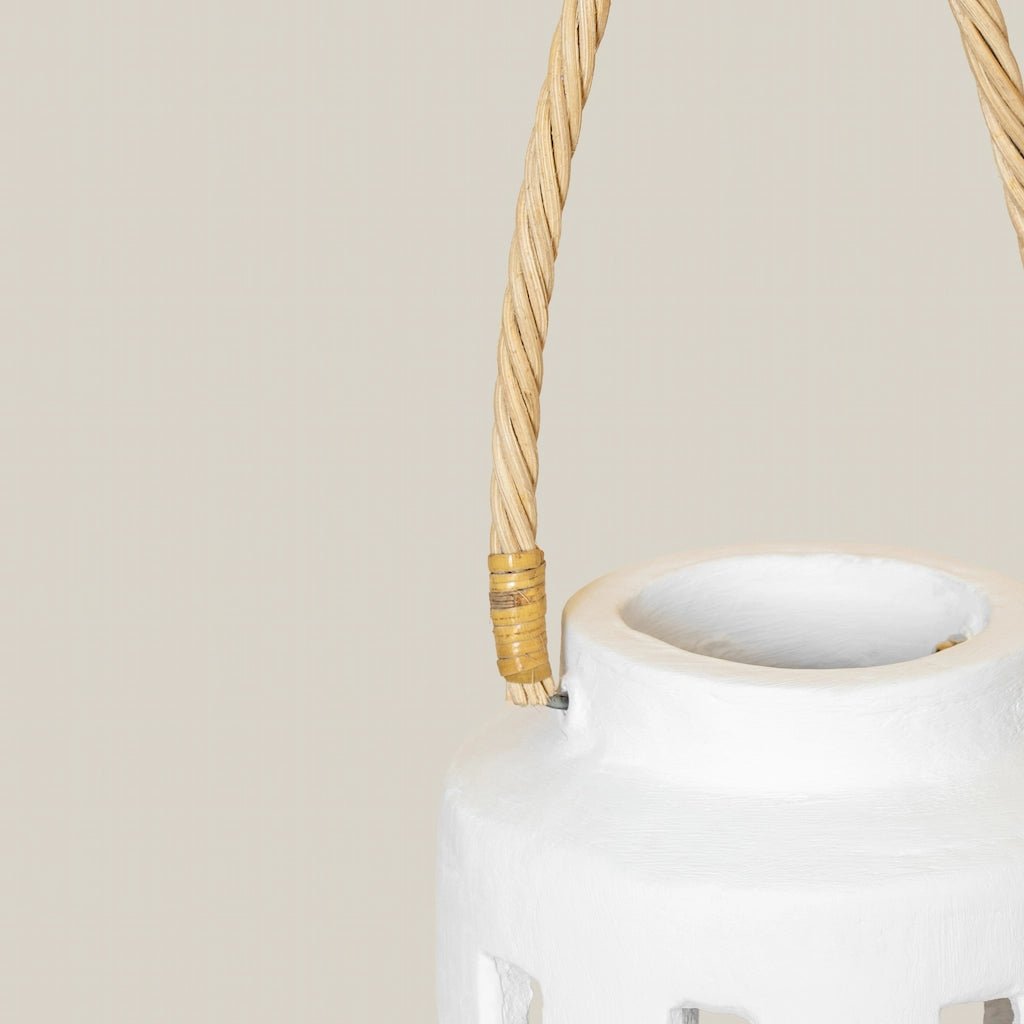 White Candle Holder Lantern