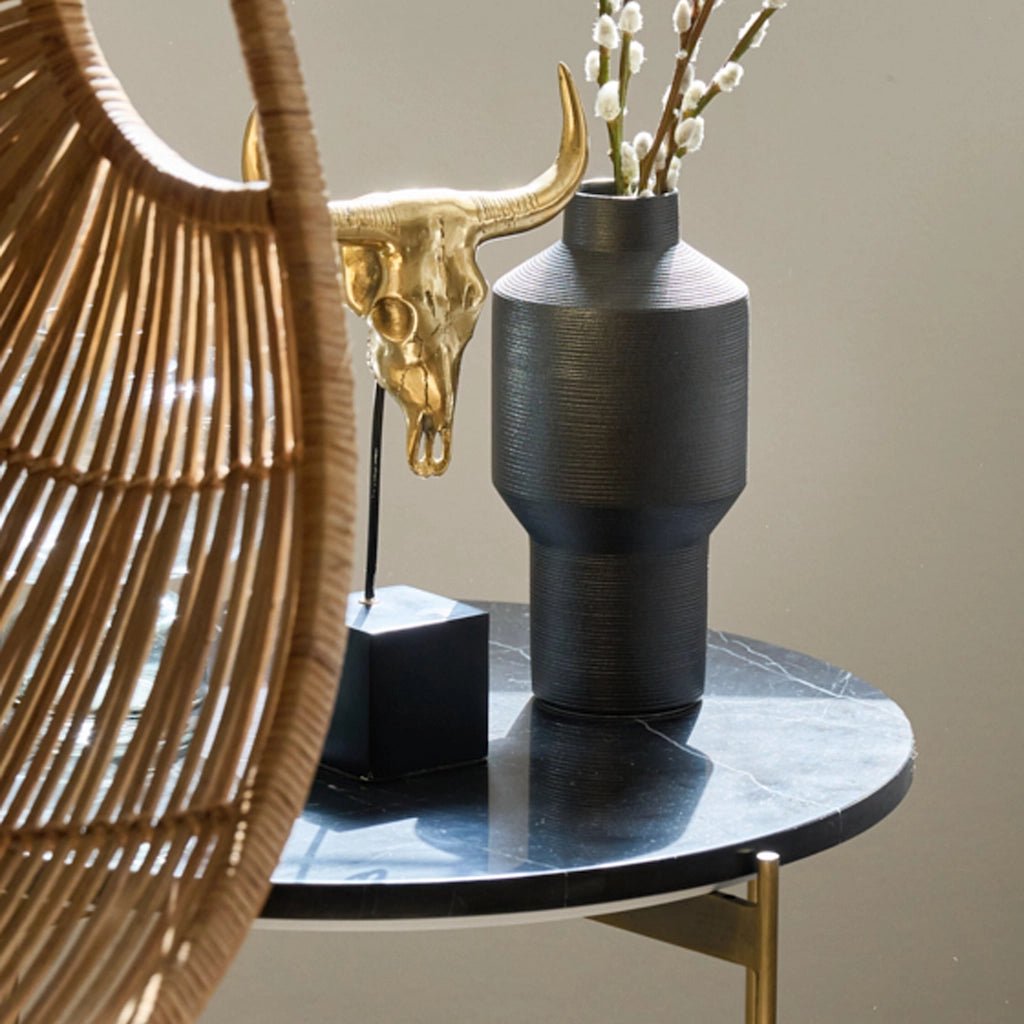 York Side Marble Black Table - Home and Soul