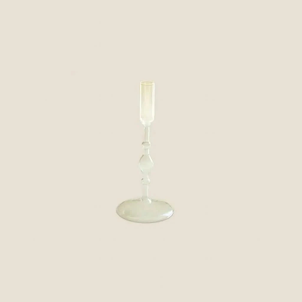 Ariel Glass Taper Candle Holder Transparent - Home and Soul
