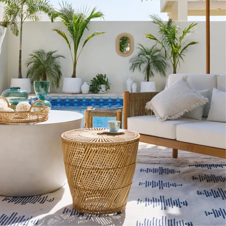 outdoor rattan side table andres