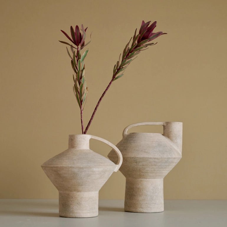 nova beige ceramic concrete vase