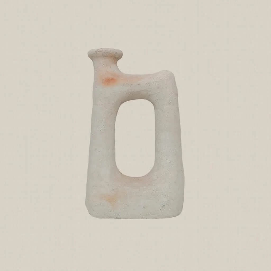 Ceramic Candle Holder Beige - Home and Soul