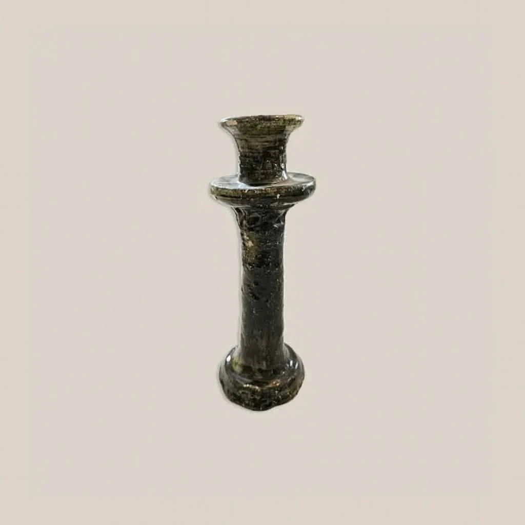 Ceramic Candle Holder Dark Green - Home and Soul