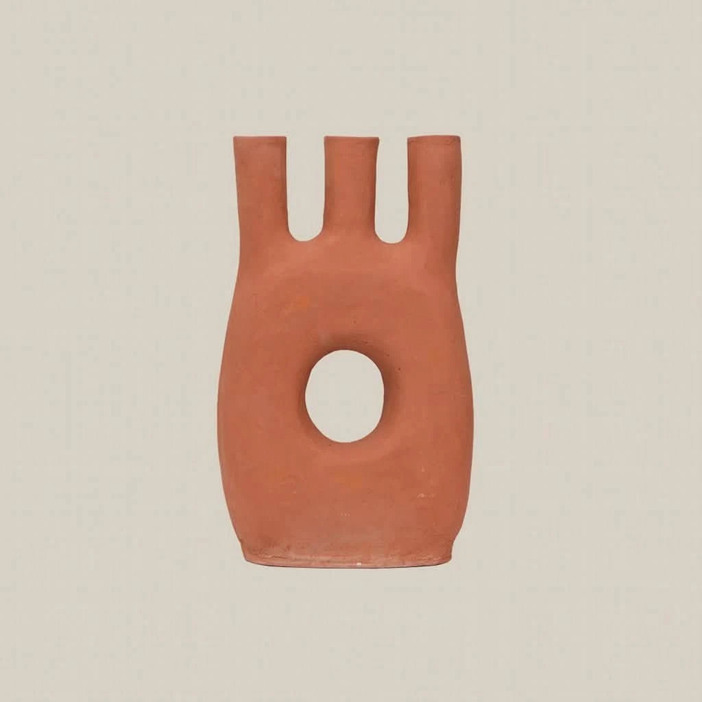 Ceramic Terracotta Candle Holder L - Home and Soul