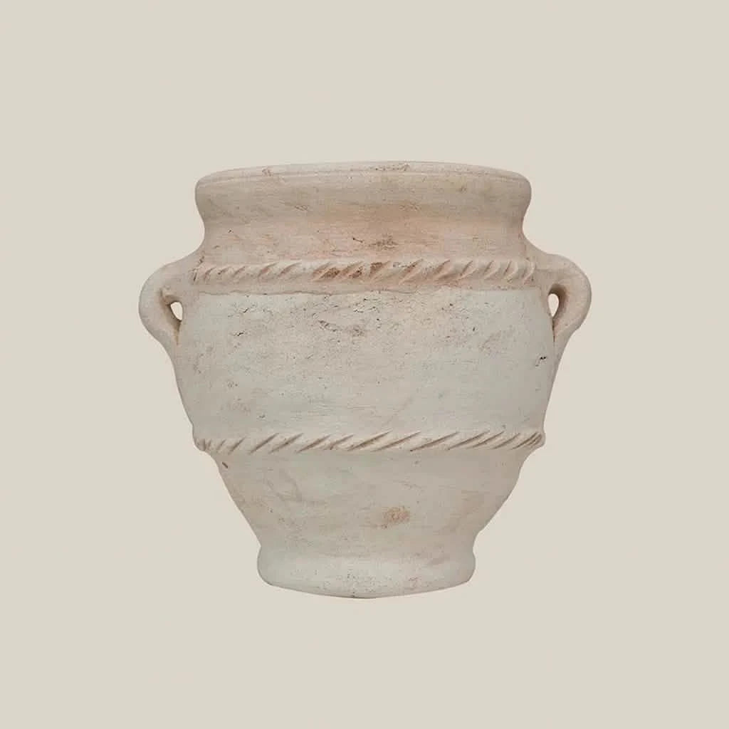 Ceramic Beige Vase L - Home and Soul