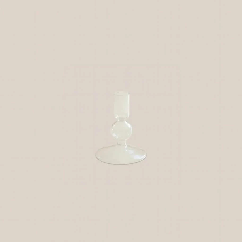 Emaline Glass Taper Candle Holder Transparent - Home and Soul