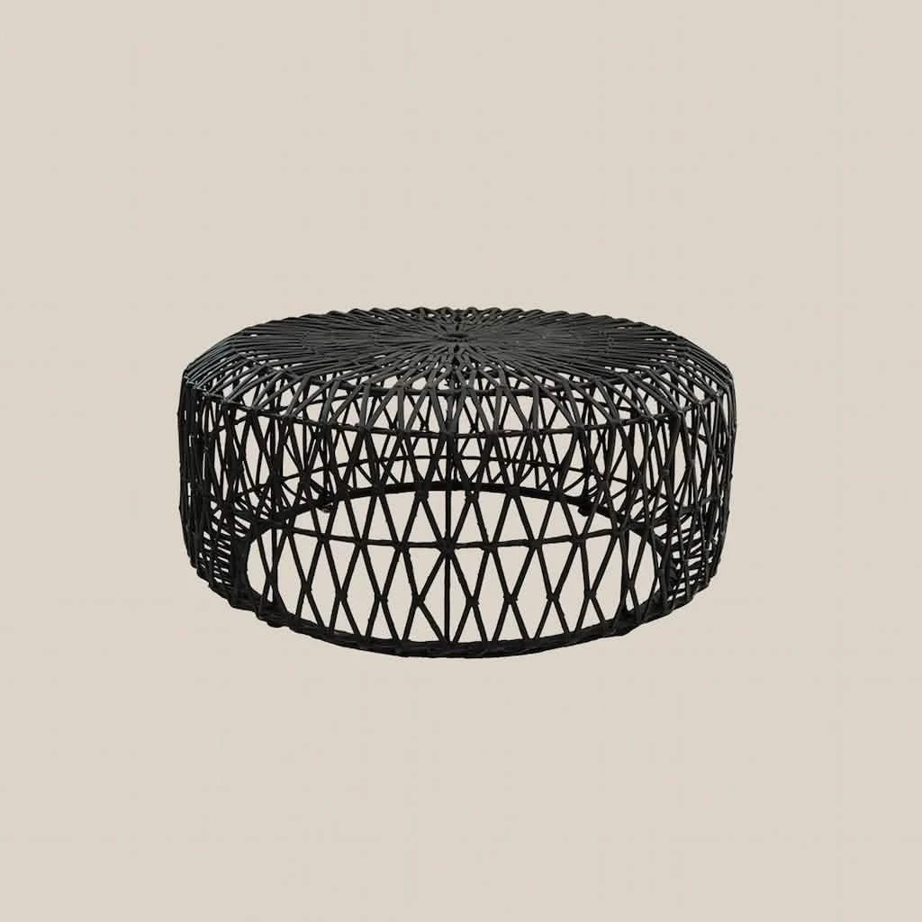 Estelle Black Rattan Coffee Table - Home and Soul