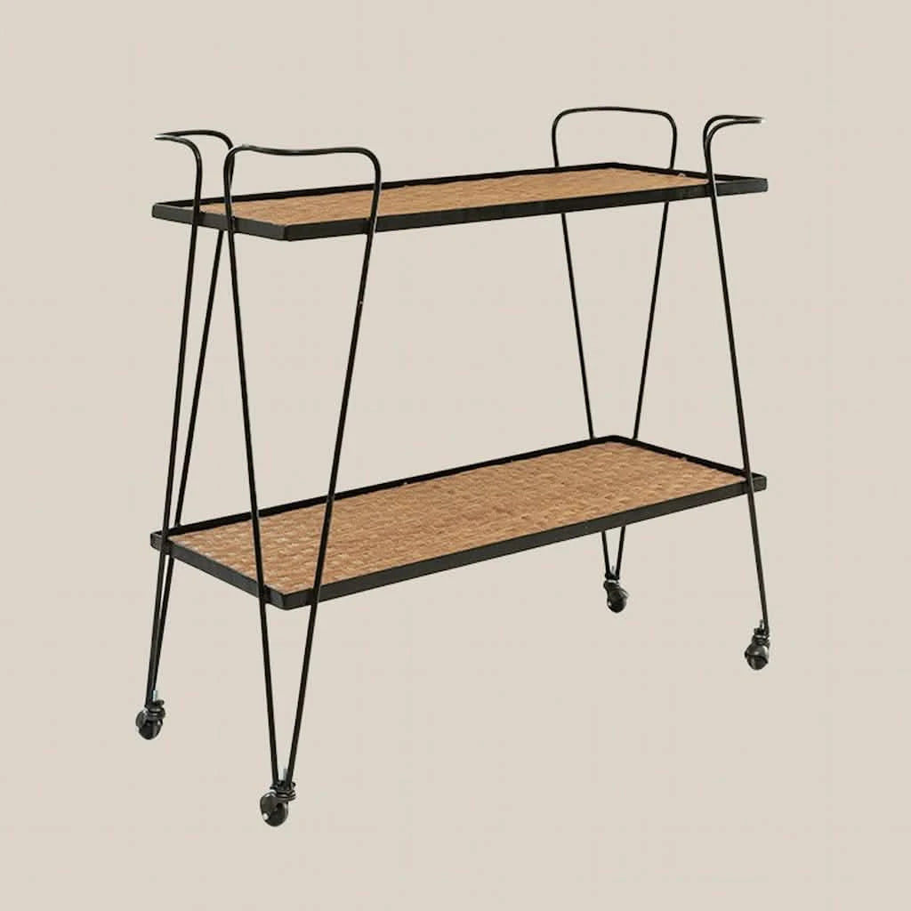 Faro Rattan Serving Trolley - Home and Soul