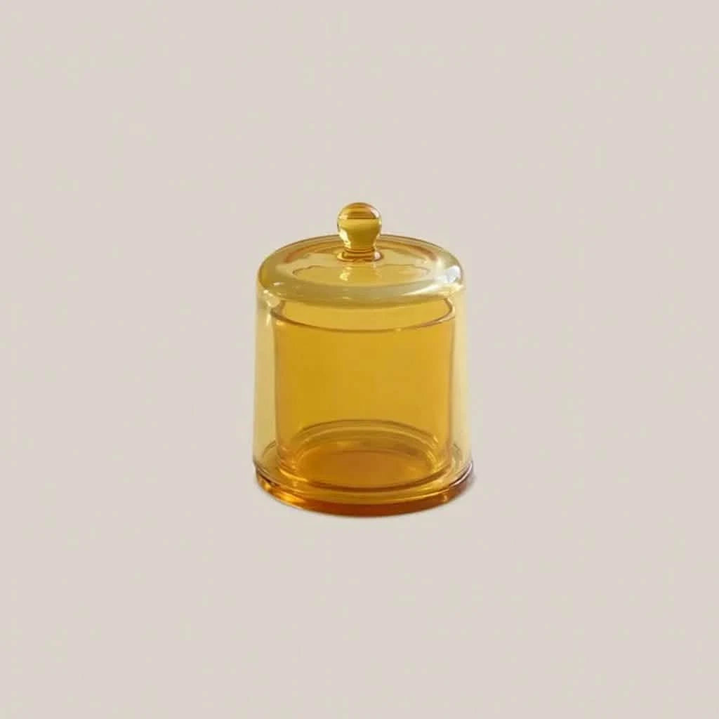 Glass Candle Holder Yellow - Home and Soul