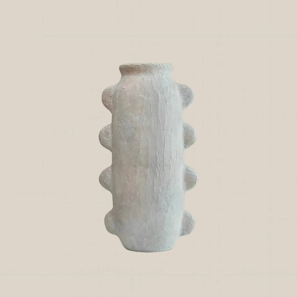 Harriet Textured Ceramic Vase White - Home and Soul