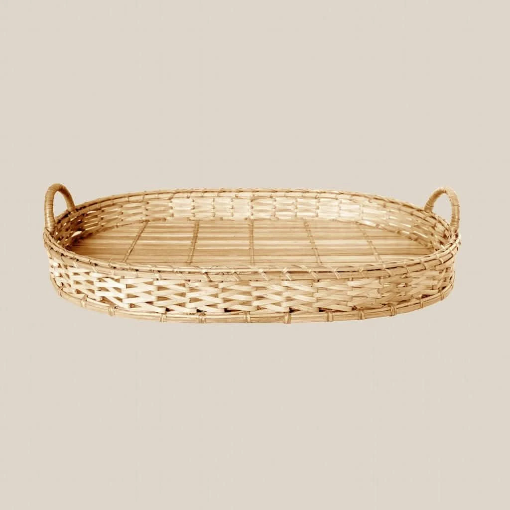 Juana Rattan Natural Tray - Home and Soul