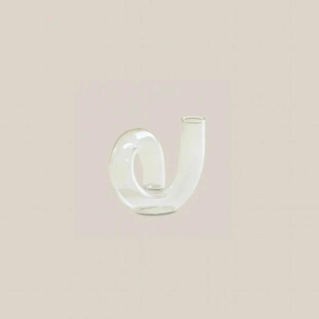 Julane Glass Candle Holder Transparent - Home and Soul
