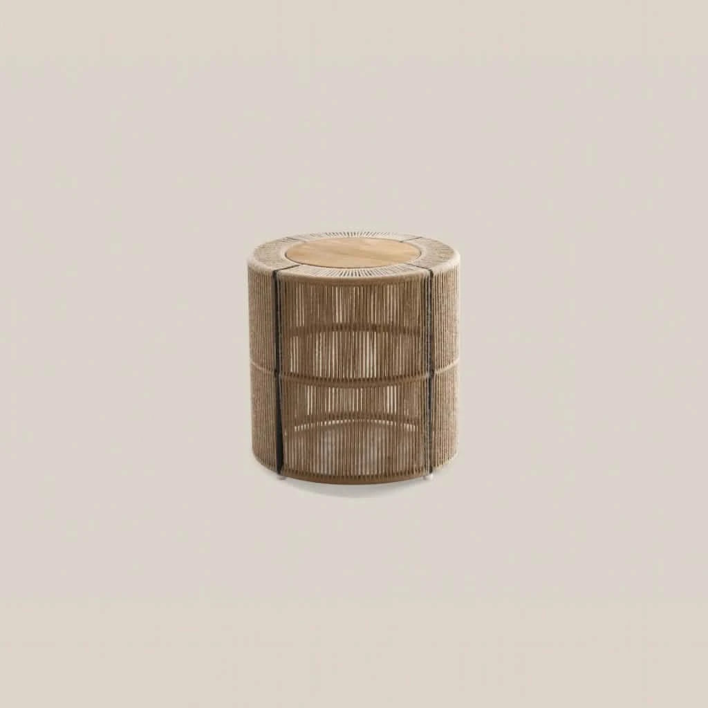 Kayla Jute Side Table Small - Home and Soul