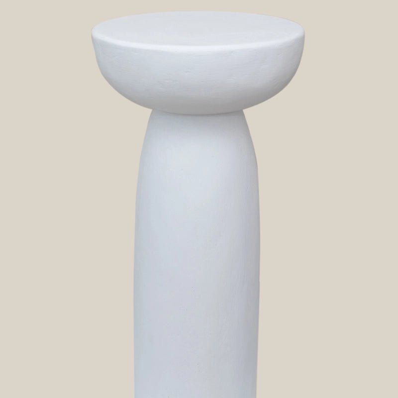 larissa white concrete side table