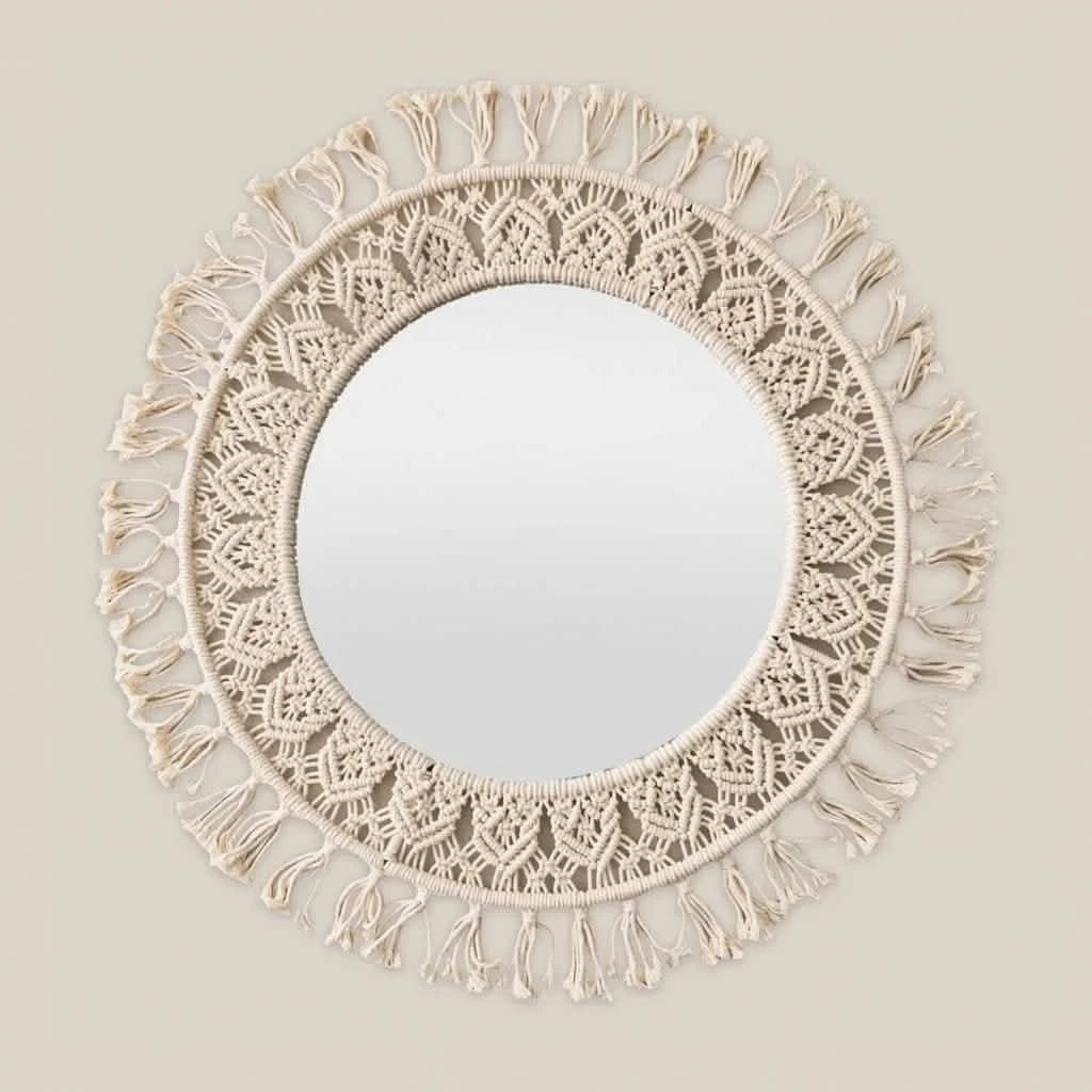 Macrame Mirror 70 Cm - Home and Soul