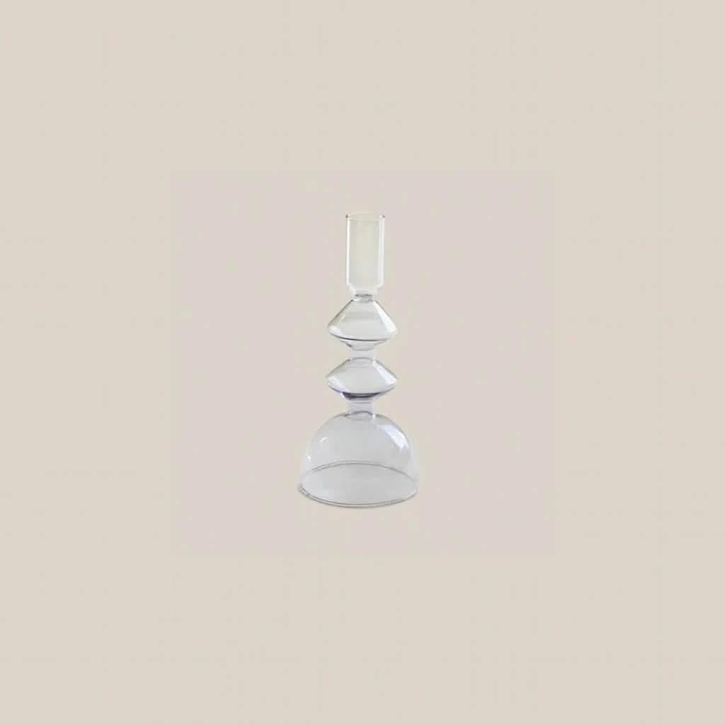 Marlene Glass Taper Candle Holder Violet - Home and Soul