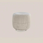 Olivia Rattan Side Table White - Home and Soul