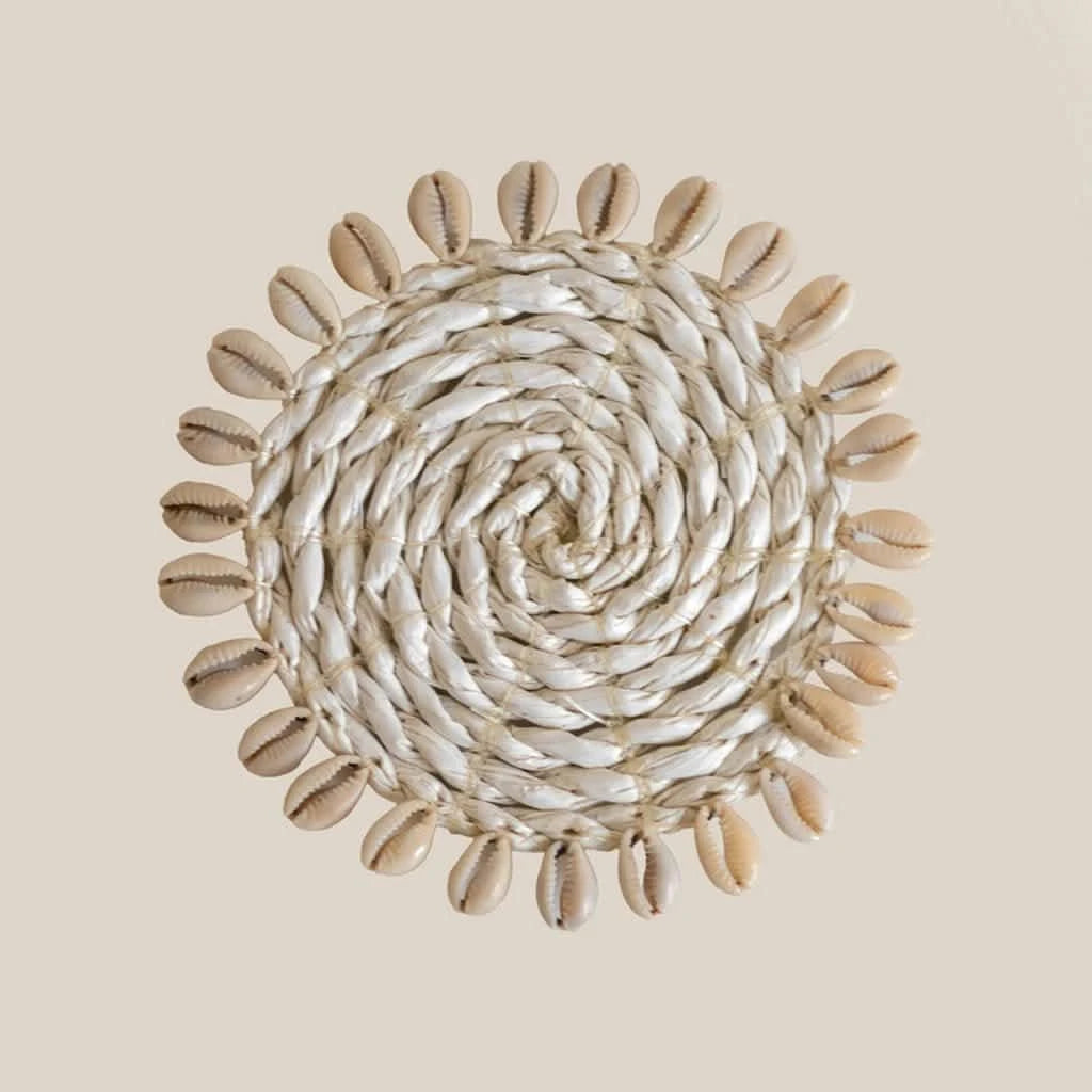 White Coaster with Shell - Home and Soul
